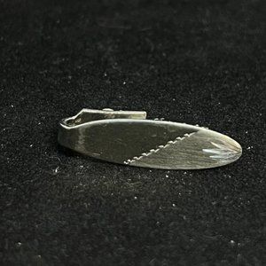 Vintage Sterling Silver Etched Clasp Signed FM (2903)
